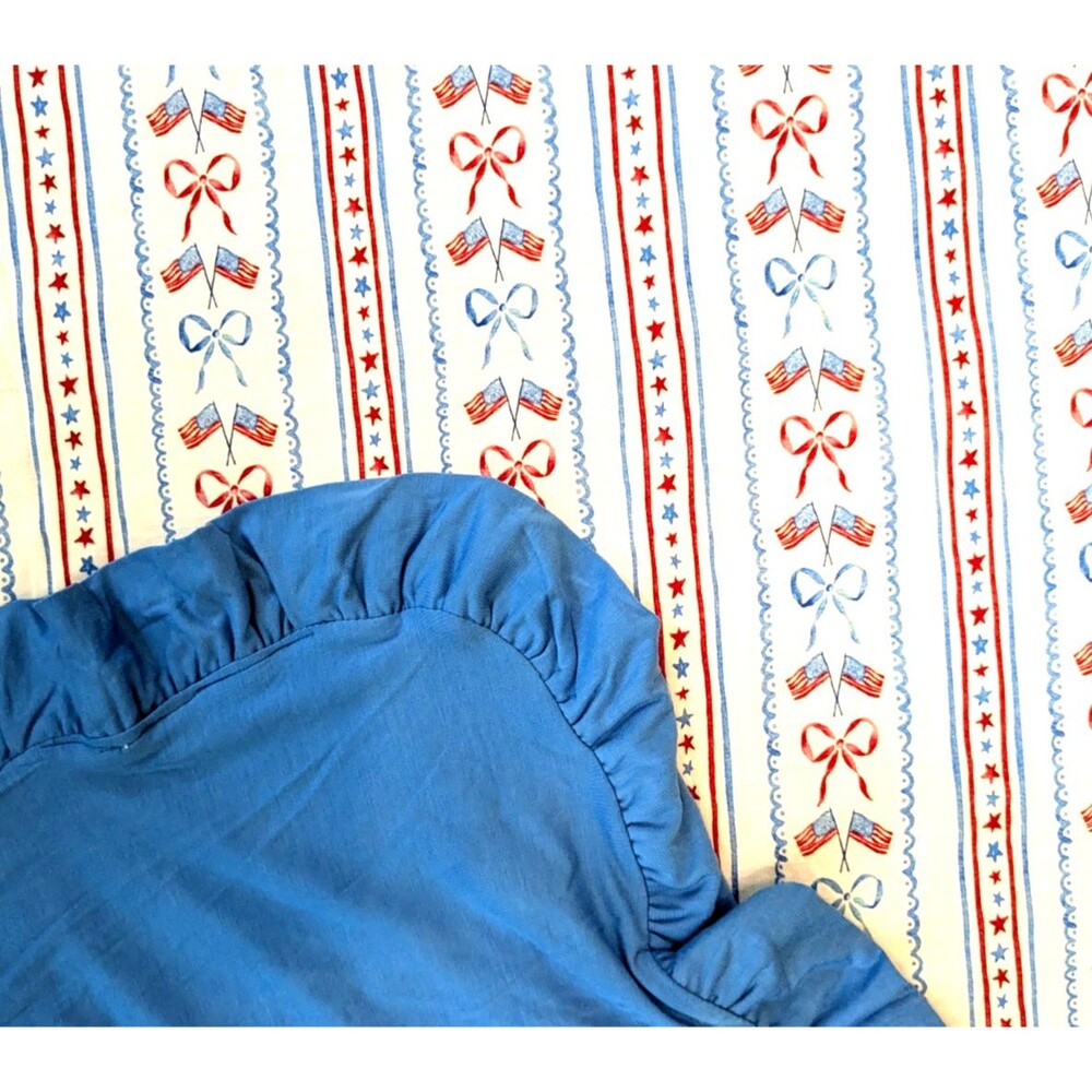 Bums & Roses Patriotic Liberty & Bows For All Ruffle Bumbum Blanket Bamboo 50''